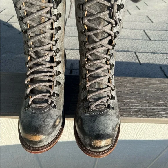 Freebird Gray Lace-Up Boots - Picture 7 of 11